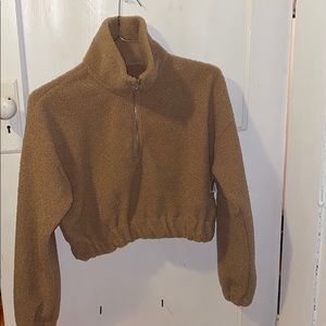 cropped teddy pullover from zaful
